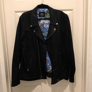 Men’s OBEY leather motorcycle jacket